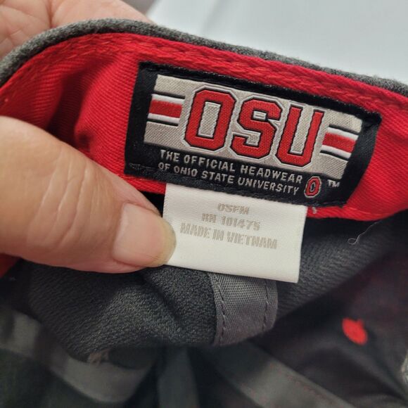 OSU Official  bling Sequine Letters Scarlet & Gray Adjustable Ball Cap - Picture 8 of 9